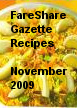 FareShare Gazette Recipes November 2009