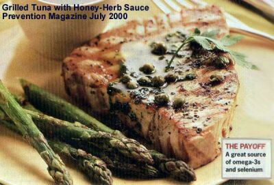 Grilled Tuna with Honey-Herb Sauce